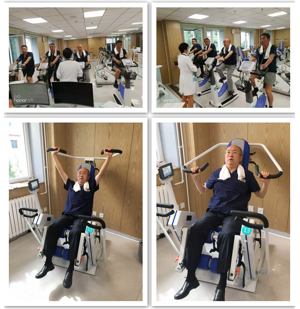 患者在心臟康復(fù)中心進(jìn)行康復(fù)運(yùn)動(dòng)